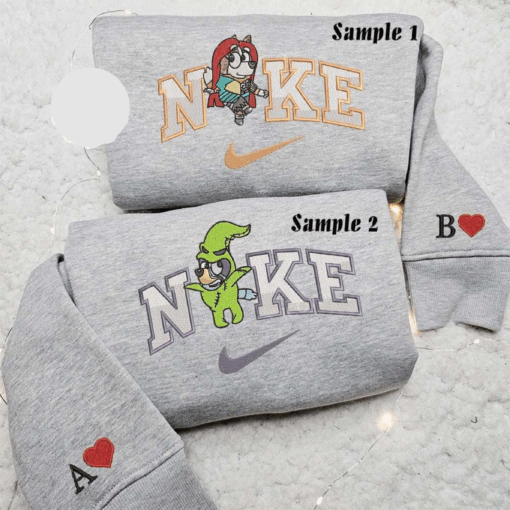 Bandit And Chilli Heeler Cosplay The Nightmare Before Christmas Halloween Embroidered Couples Shirts