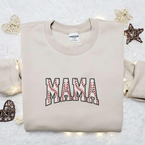 Baseball Mama Embroidered Shirt Sports Embroidered Hoodie Best Mothers Day Gift Idea 1