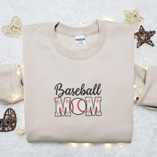 Baseball Mom Embroidered Shirt Sports Embroidered Hoodie Best Mothers Day Gift Idea 1