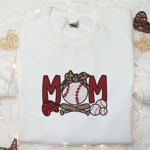 Baseball Mom Embroidered Shirt Sports Embroidered Hoodie Best Mothers Day Gift Idea 1