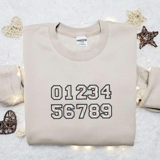 Baseball Mom Number Embroidered Shirt Sports Embroidered Hoodie Best Mothers Day Gift Idea