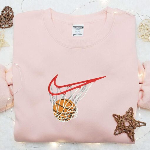 Basketball Strike x Nike Swoosh Embroidered Shirt Sports Embroidered Hoodie Best Gift Idea