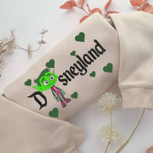 Beast Boy Disneyland Embroidery, Disneyland Embroidered Sweatshirt, Movie Disney Inspired, Best Gifts Idea For Him Her