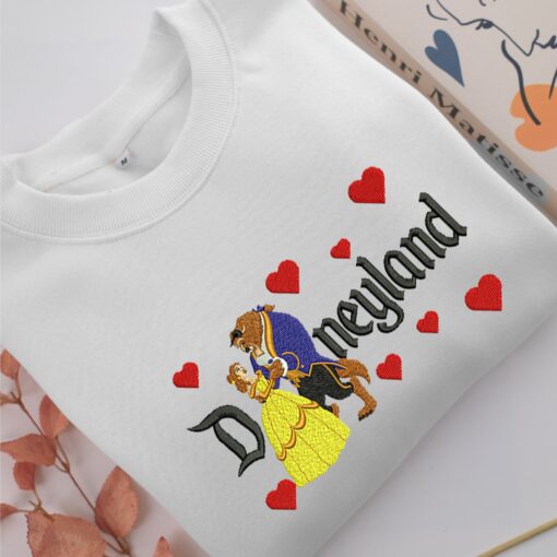 Beauty and The Beast Disneyland Embroidery, Disneyland Embroidered Sweatshirt, Movie Disney Inspired, Best Gifts Idea For Him Her - Image 2