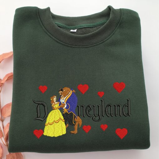 Beauty and The Beast Disneyland Embroidery, Disneyland Embroidered Sweatshirt, Movie Disney Inspired, Best Gifts Idea For Him Her - Image 3