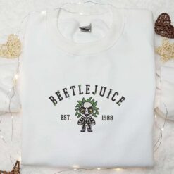 Beetlejuice Est 1988 Embroidered Shirt Horror Movie Embroidered Shirt Best Halloween Gifts for Family