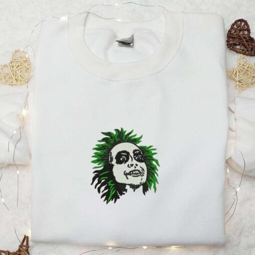 Beetlejuice Head Embroidered Shirt Horror Movie Embroidered Shirt Best Halloween Gifts for Family