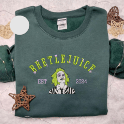 Beetlejuice Portrait Est 0 Halloween Embroidered Shirt