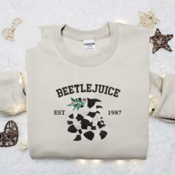 Beetlejuice Sandworm Est 987 Halloween Embroidered Shirt