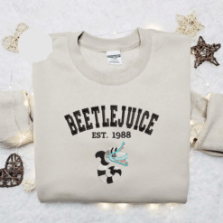 Beetlejuice Sandworm Est 988 Halloween Embroidered Shirt