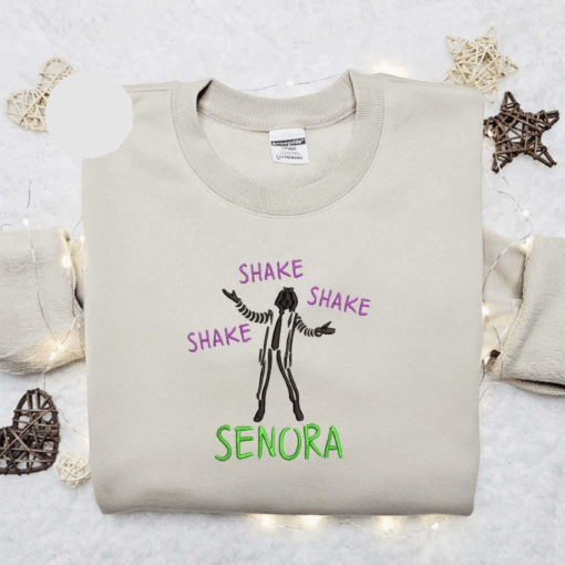 Beetlejuice Shake Shake Shake Senora Halloween Embroidered Shirt