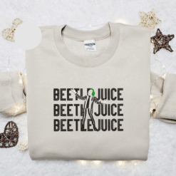 Beetlejuice Triple Name Halloween Embroidered Shirt