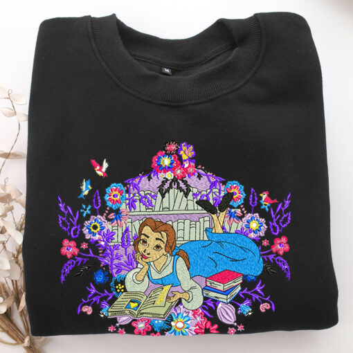 Belle Embroidery, Disneyland Embroidered Sweatshirt, Movie Disney Inspired, Best Gifts Idea For Him Her - Image 5