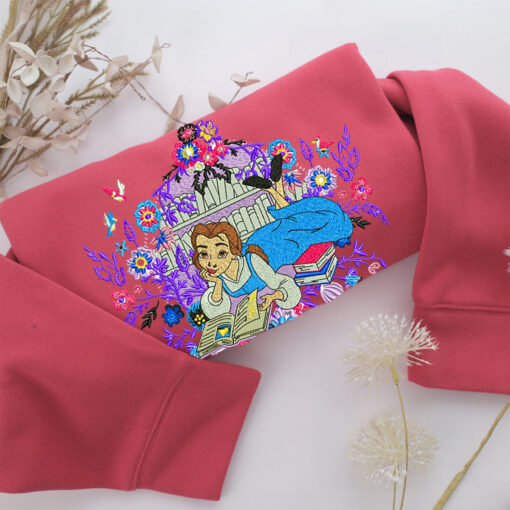 Belle Embroidery, Disneyland Embroidered Sweatshirt, Movie Disney Inspired, Best Gifts Idea For Him Her - Image 4
