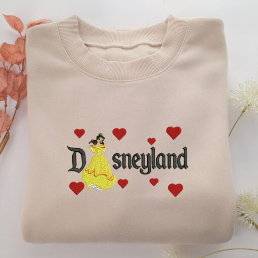 Belle v1 Disneyland Embroidery, Disneyland Embroidered Sweatshirt, Movie Disney Inspired, Best Gifts Idea For Him Her