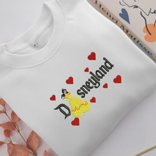Belle v1 Disneyland Embroidery, Disneyland Embroidered Sweatshirt, Movie Disney Inspired, Best Gifts Idea For Him Her - Image 2