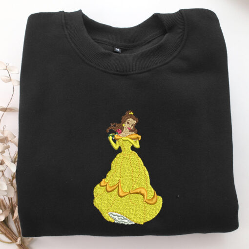 Belle v1 Embroidery, Disneyland Embroidered Sweatshirt, Movie Disney Inspired, Best Gifts Idea For Him Her - Image 5