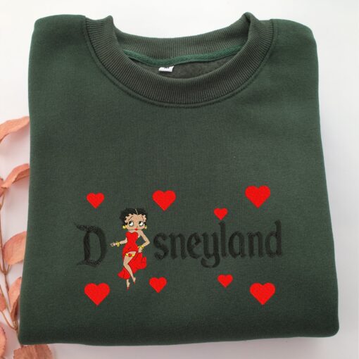 Betty Boop Disneyland Embroidery, Disneyland Embroidered Sweatshirt, Movie Disney Inspired, Best Gifts Idea For Him Her - Image 3