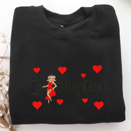 Betty Boop Disneyland Embroidery, Disneyland Embroidered Sweatshirt, Movie Disney Inspired, Best Gifts Idea For Him Her - Image 5