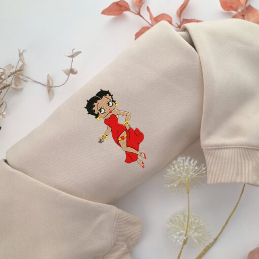 Betty Boop Embroidery, Disneyland Embroidered Sweatshirt, Movie Disney Inspired, Best Gifts Idea For Him Her