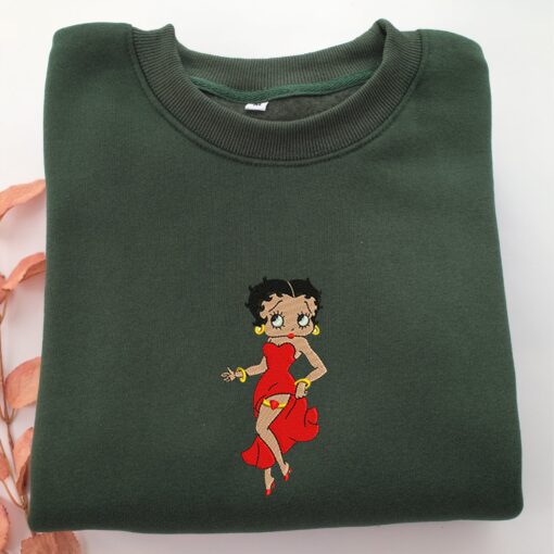Betty Boop Embroidery, Disneyland Embroidered Sweatshirt, Movie Disney Inspired, Best Gifts Idea For Him Her - Image 3