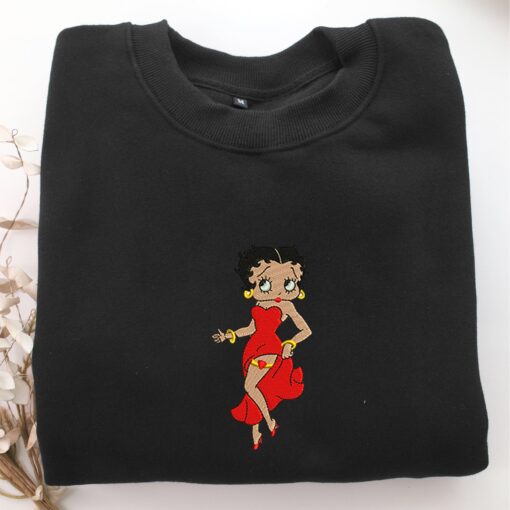 Betty Boop Embroidery, Disneyland Embroidered Sweatshirt, Movie Disney Inspired, Best Gifts Idea For Him Her - Image 5