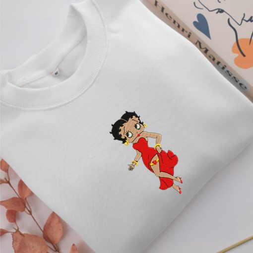 Betty Boop Embroidery, Disneyland Embroidered Sweatshirt, Movie Disney Inspired, Best Gifts Idea For Him Her - Image 2