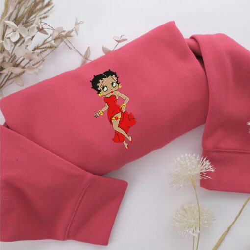 Betty Boop Embroidery, Disneyland Embroidered Sweatshirt, Movie Disney Inspired, Best Gifts Idea For Him Her - Image 4