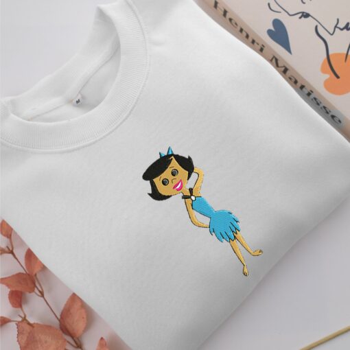 Betty Rubble Embroidery, Disneyland Embroidered Sweatshirt, Movie Disney Inspired, Best Gifts Idea For Him Her - Image 2