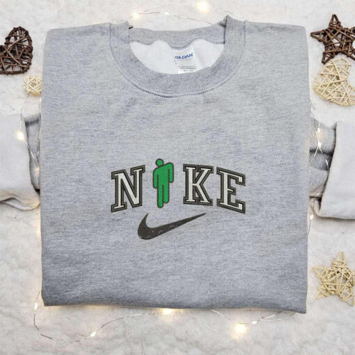 Billie Eilish Logo x Nike Embroidered Shirt Celebrity Embroidered Hoodie Best Gifts For Family