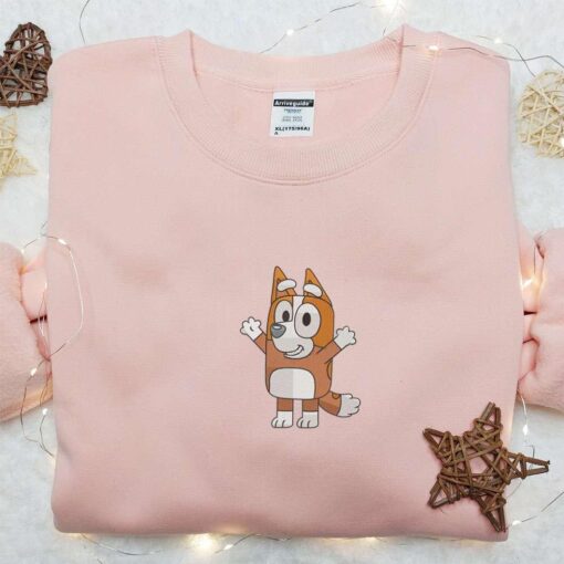 Bingo Embroidered Shirt Bluey Cartoon Embroidered Hoodie Best Gift Idea