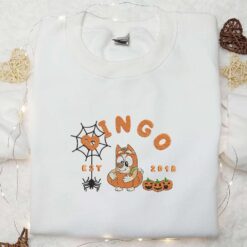 Bingo Pumpkin Embroidered T shirt The Bluey Halloween Embroidered Shirt Best Halloween Gift Ideas For Kids