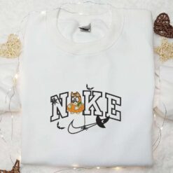 Bingo Pumpkin x Nike Embroidered Shirt Bluey Cartoon Embroidered Hoodie Halloween Embroidered Sweatshirt
