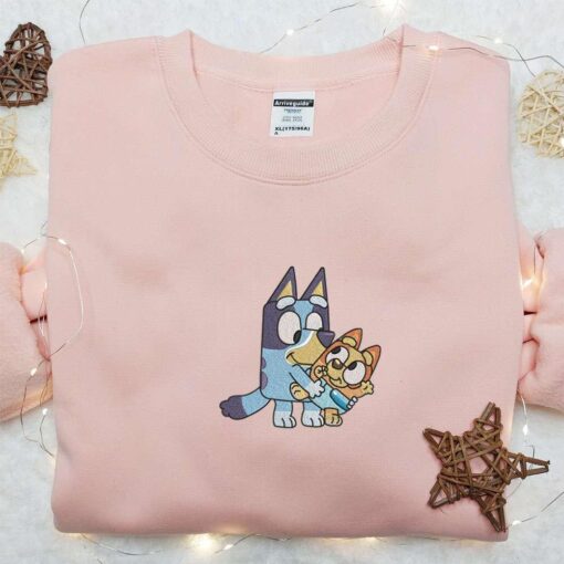 Bluey And Bingo Embroidered Shirt Bluey Cartoon Embroidered Hoodie Best Gift For Brother