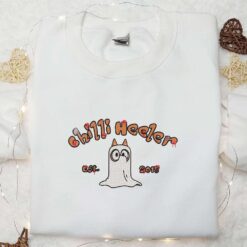 Bluey Chilli Heeler Est 2018 Halloween Embroiderd Shirt Halloween Embroidered Shirt Best Halloween Gifts for Family