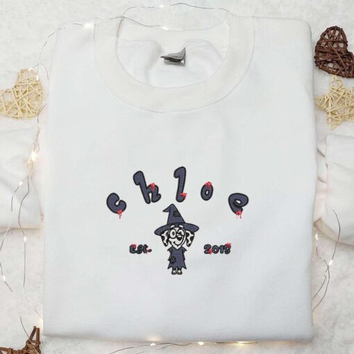 Bluey Chloe Est 2018 Halloween Embroidered Shirt Halloween Embroidered Shirt Best Halloween Gifts for Family