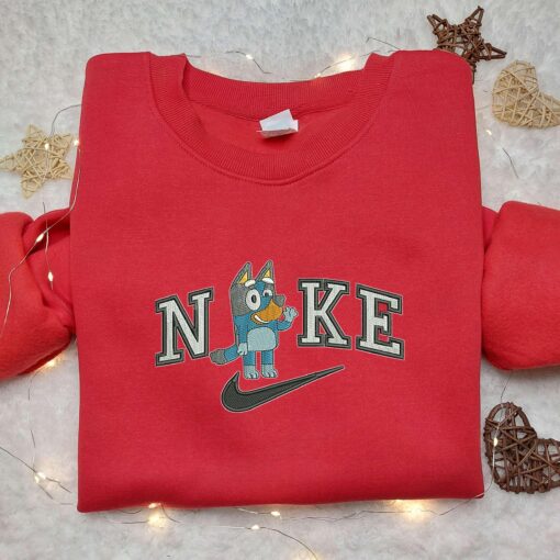 Bluey Hi x Nike Embroidered Shirt Custom Nike Embroidered Shirt The Bluey Embroidered Shirt