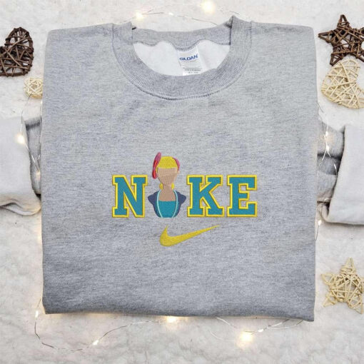 Bo Peep x Nike Cartoon Embroidered Shirt Toy Story Embroidered Shirt Nike Inspired Embroidered Shirt