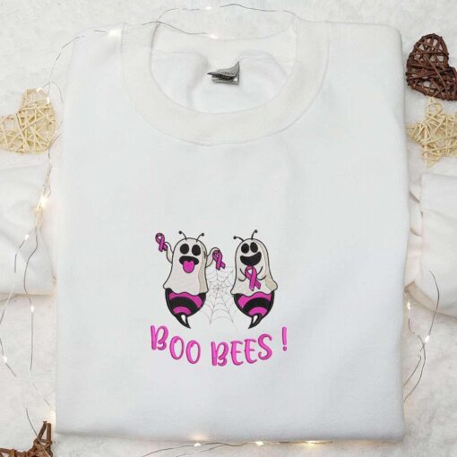 Boo Bees Ghost Embroidered Shirt Funny Halloween Embroidered Shirt Best Halloween Gifts for Family