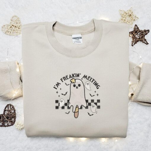Boo Ghost Im Freaking Melting Halloween Embroidered Shirt Best Gifts For Family