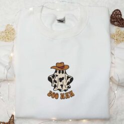 Boo Haw Cowboy Ghost Embroidered Shirt Funny Halloween Embroidered Shirt Best Halloween Gift Ideas
