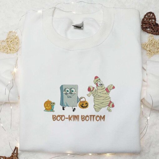 Boo Kini Bottom SpongeBob Embroidered Shirt Funny Halloween Embroidered Shirt Best Halloween Gift Ideas
