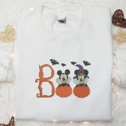 Boo Mickey Minnie Embroidered Shirt Disney Halloween Embroidered Shirt Best Halloween Gift Ideas 1
