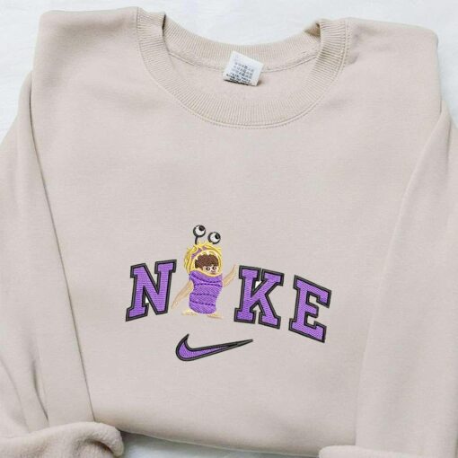 Boo Monsters Inc x Nike Embroidered Shirt Disney Characters Embroidered Hoodie Nike Inspired Embroidered Sweatshirt