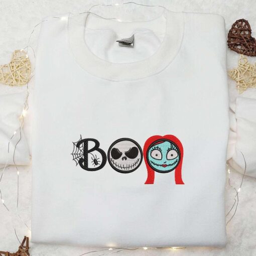 Boo Sally Skellington Nightmare Before Christmas Embroidered Shirt Stop motion Animation Embroidered Shirt Best Halloween Gift Ideas