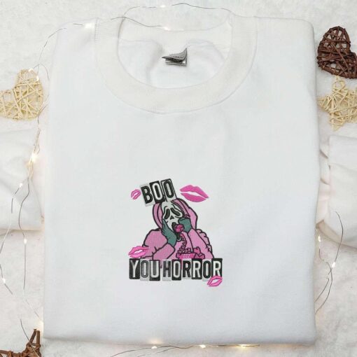 Boo You Horror Embroidered Shirt Halloween Embroidered Shirt Best Halloween Gift Ideas