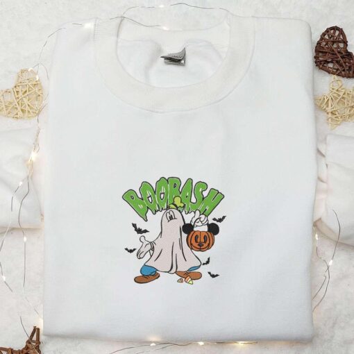 Boobash Goofy Ghost Mickey Pumpkin Bat Embroidered Shirt Adorable Halloween Shirt Disney Halloween Shirts