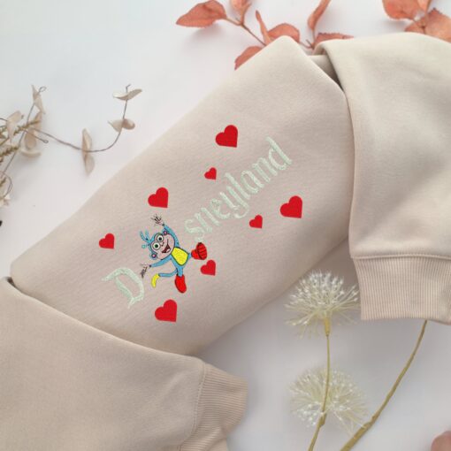 Boots Disneyland Embroidery, Disneyland Embroidered Sweatshirt, Movie Disney Inspired, Best Gifts Idea For Him Her