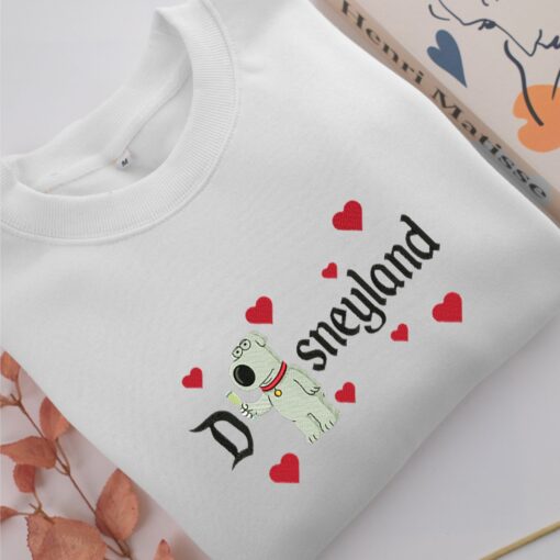Brian Disneyland Embroidery, Disneyland Embroidered Sweatshirt, Movie Disney Inspired, Best Gifts Idea For Him Her - Image 2