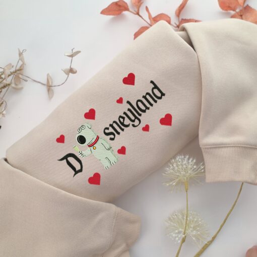 Brian Disneyland Embroidery, Disneyland Embroidered Sweatshirt, Movie Disney Inspired, Best Gifts Idea For Him Her